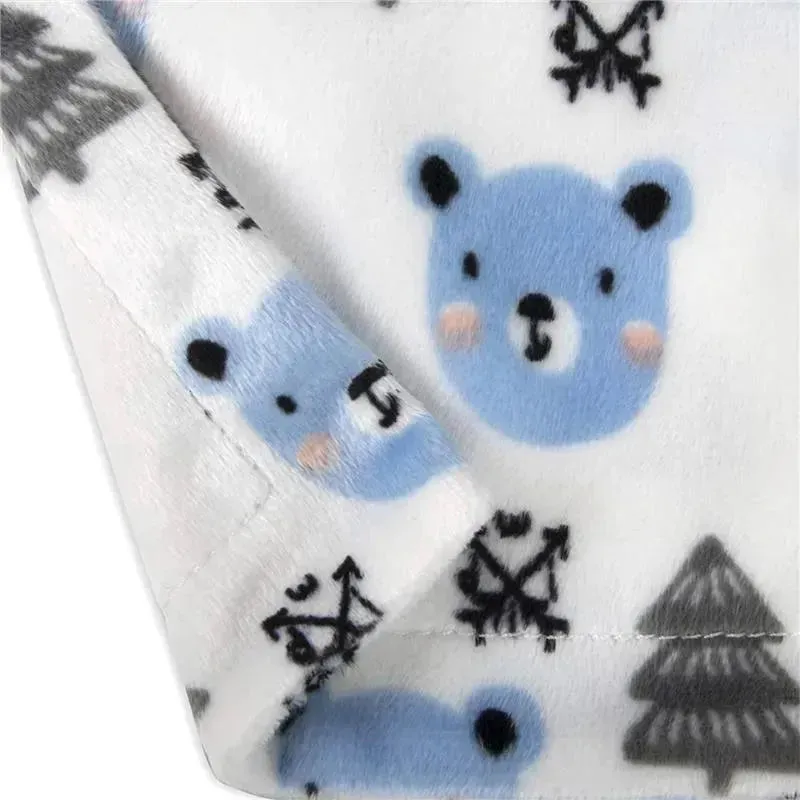 A.D. Sutton - Baby Essentials Security Blanket, Bear With Tree Blue