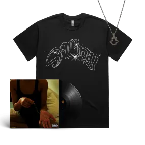 Allday / The Necklace LP Vinyl, Black T-Shirt & Limited Edition Teddy Necklace