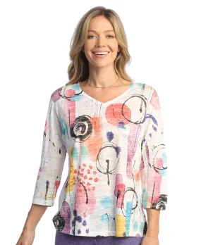 Astoria Abstract Burnout Hi-Low Tunic