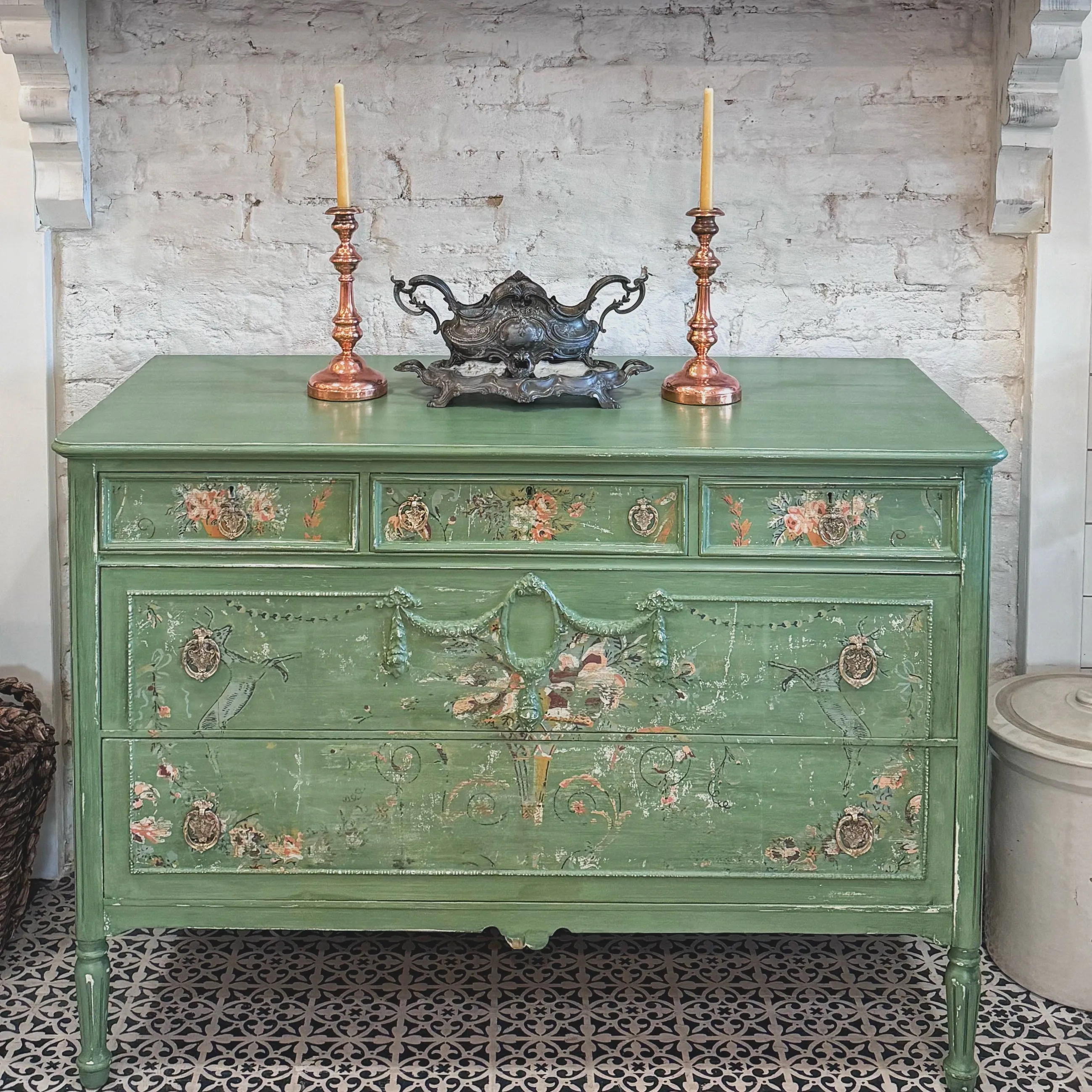 Aviary Chateau Antique Dresser / Buffet