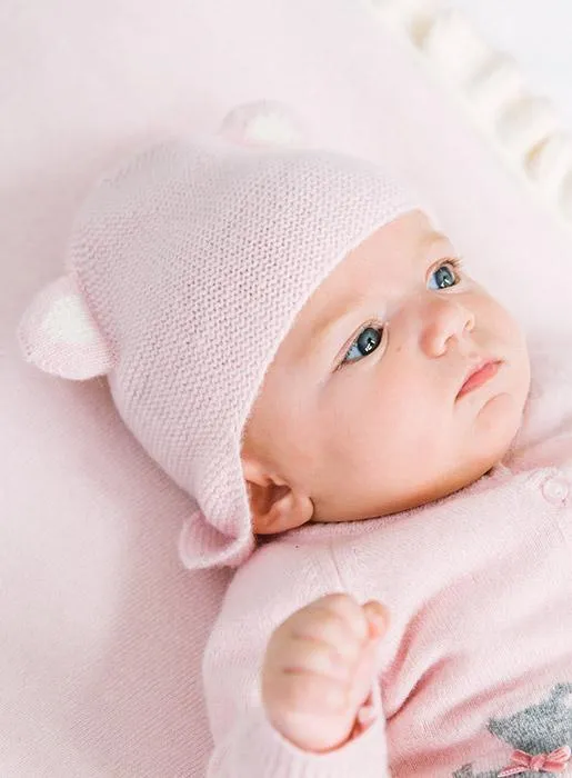 Baby Teddy Hat in Pink