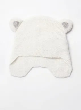 Baby Teddy Hat in White