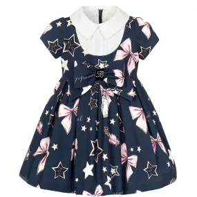 BALLOON CHIC - Bow & Star Dress  - Blue