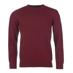 Barbour Essential Lambswool Crew Neck Ruby