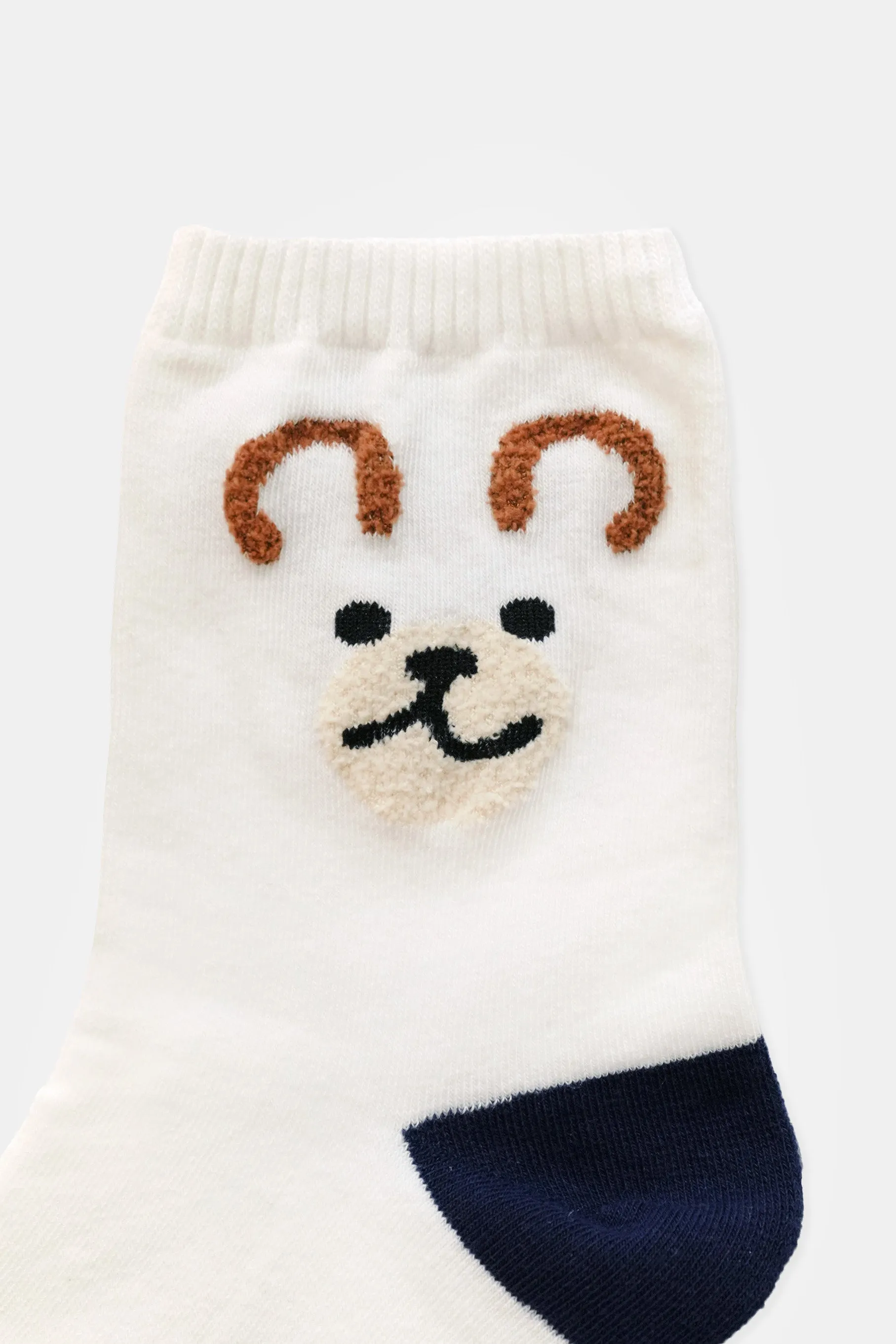 Beary Socks Socks, Ivory