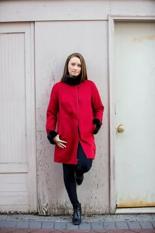 Bergen of Norway Kari - Red Loro Piana Cashmere Mink Coat