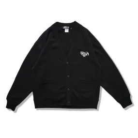 big sweat cardigan R009 black