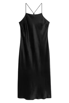 Black Silk Slip Dress