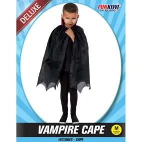 Black Vampire Cape Kids Costume - Medium