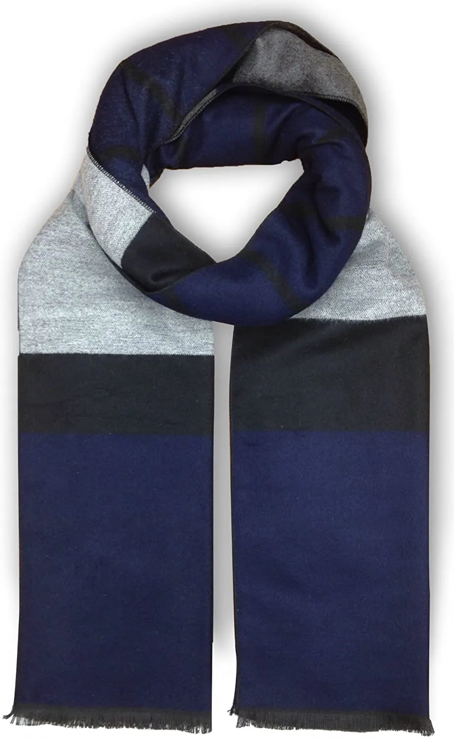 Bleu Nero Luxurious Winter Scarf Premium Cashmere Feel Unique Design Selection