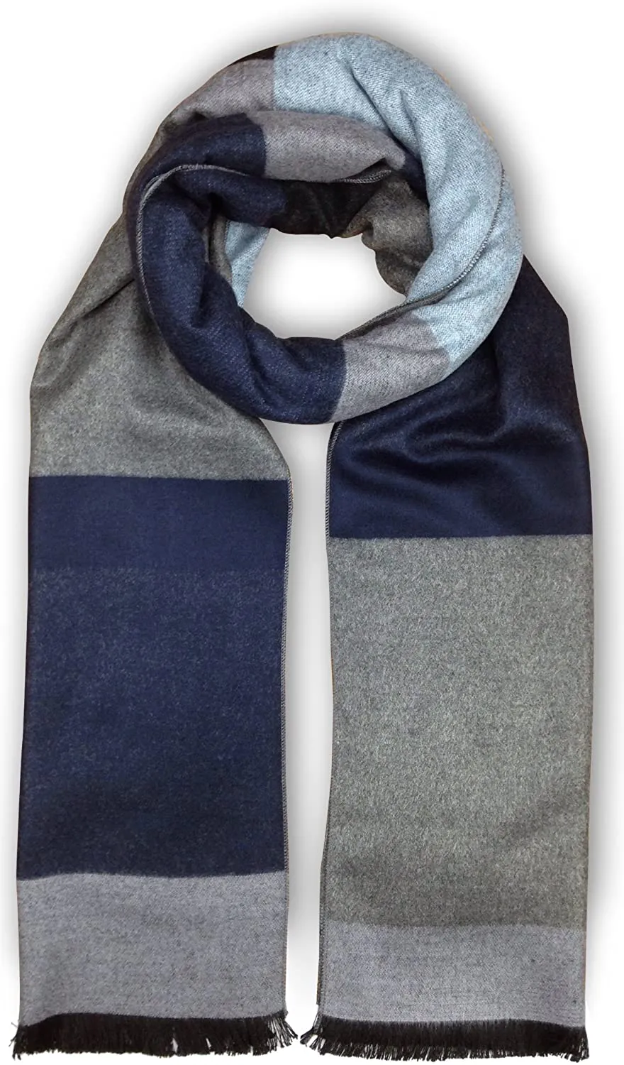 Bleu Nero Luxurious Winter Scarf Premium Cashmere Feel Unique Design Selection