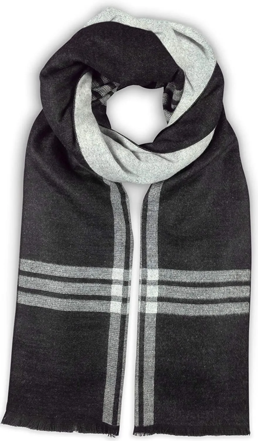 Bleu Nero Luxurious Winter Scarf Premium Cashmere Feel Unique Design Selection