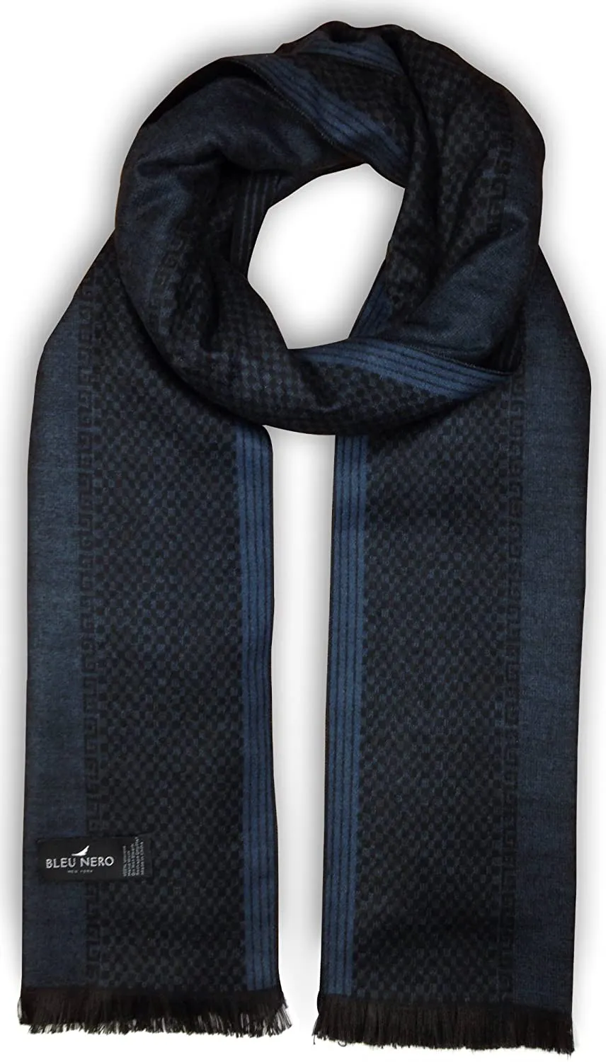 Bleu Nero Luxurious Winter Scarf Premium Cashmere Feel Unique Design Selection