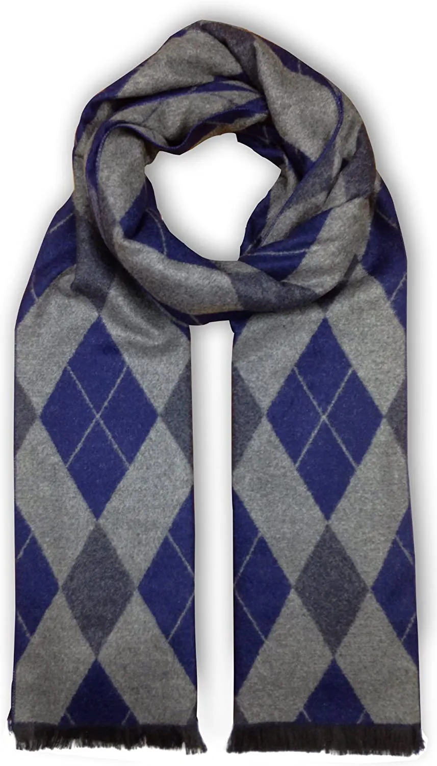 Bleu Nero Luxurious Winter Scarf Premium Cashmere Feel Unique Design Selection