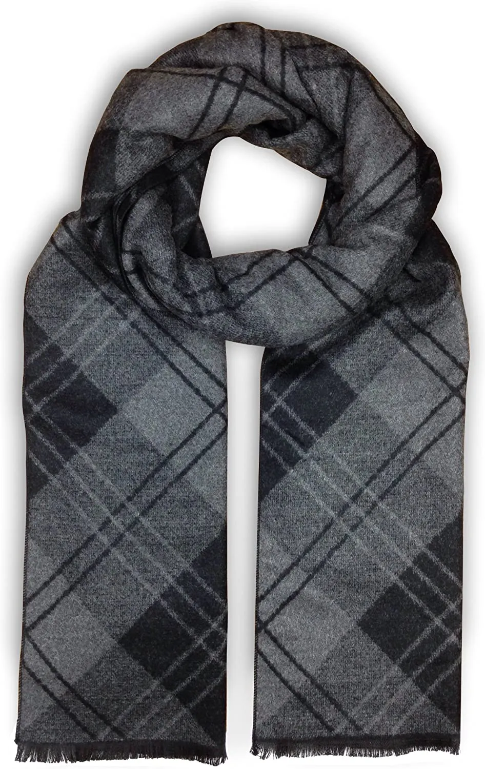 Bleu Nero Luxurious Winter Scarf Premium Cashmere Feel Unique Design Selection