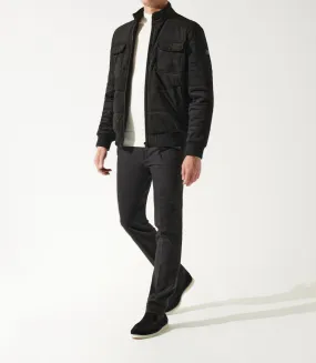 Blouson teddy matelassé noir MEMPHIS