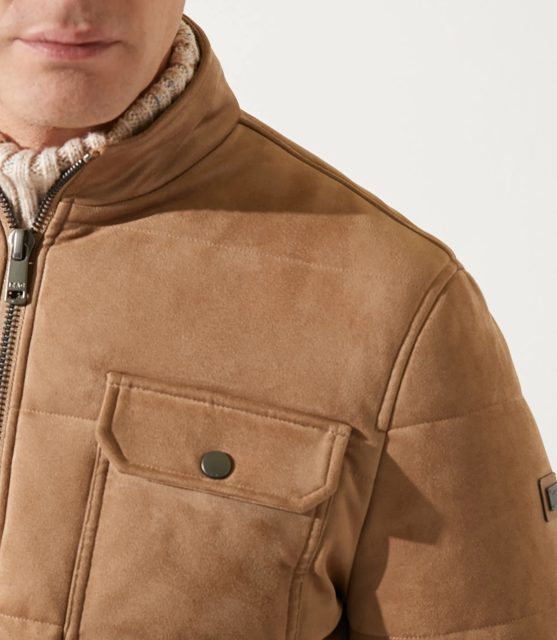 Blouson teddy matelasse beige MEMPHIS