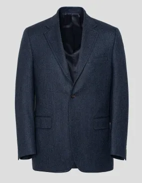 BLUE HERRINGBONE CASHMERE SPORT COAT - MTO