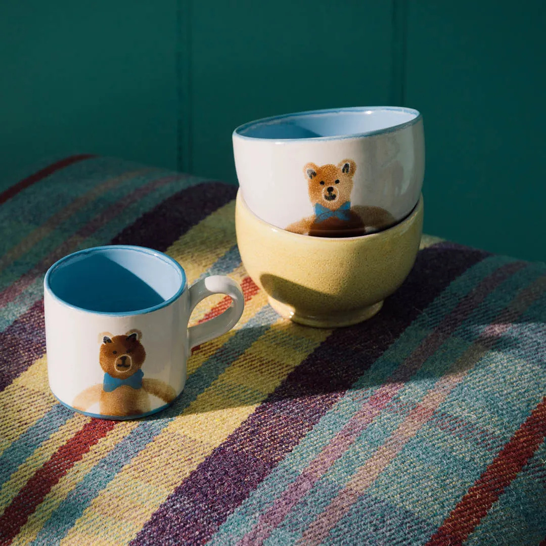 Blue Teddy Bear Small Bowl