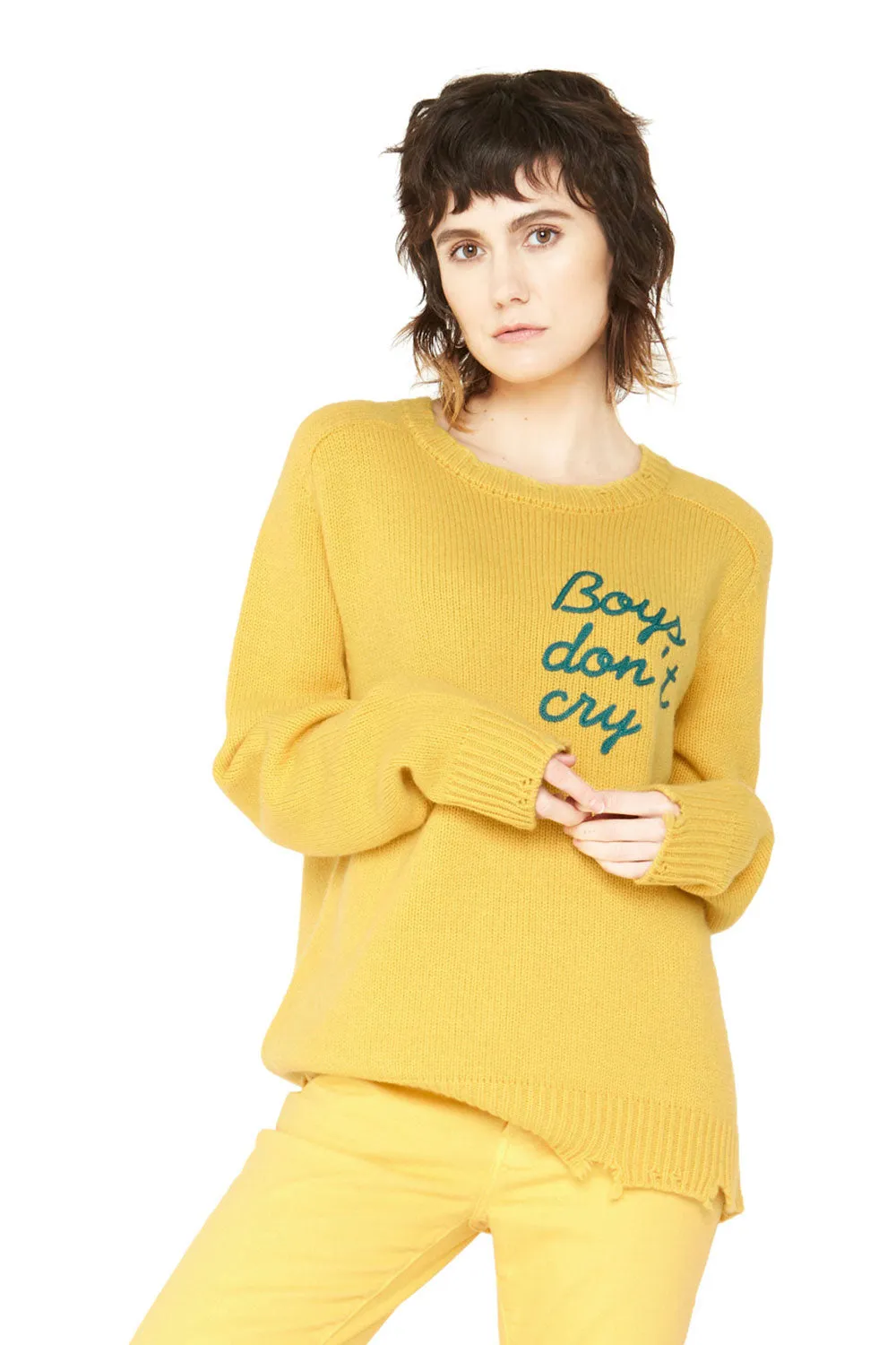 Boys Don’t Cry Cashmere Sweater - Yellow