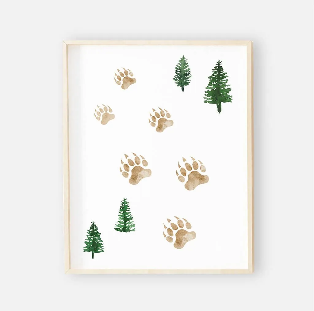 Brody's Bear Tracks Digital Wall Art