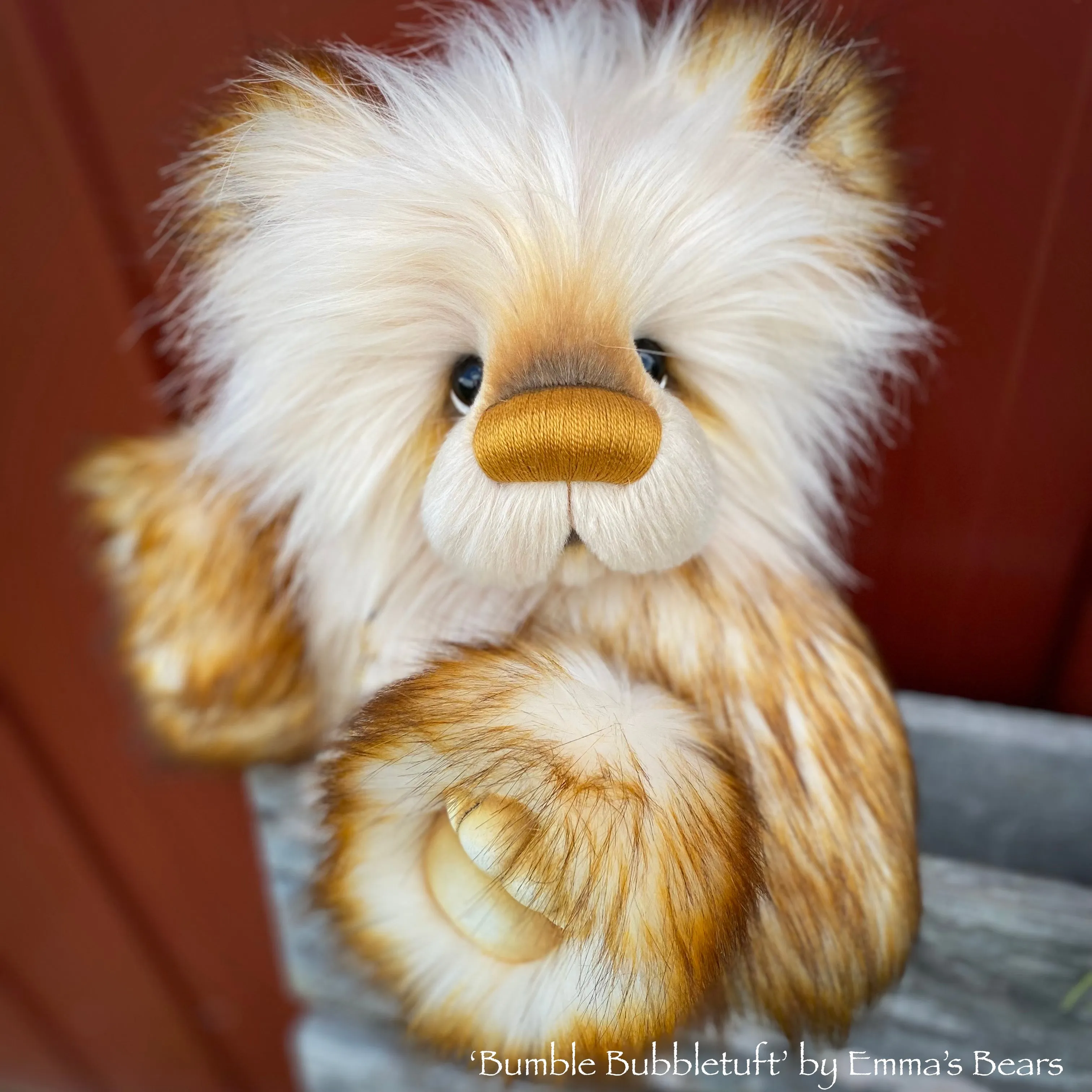 Bumble Bubbletuft - 15" faux fur bear by Emmas Bears - OOAK