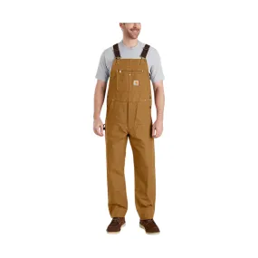 Carhartt Men's Bib Overall Relaxed Fit Duck - Carhartt Brown