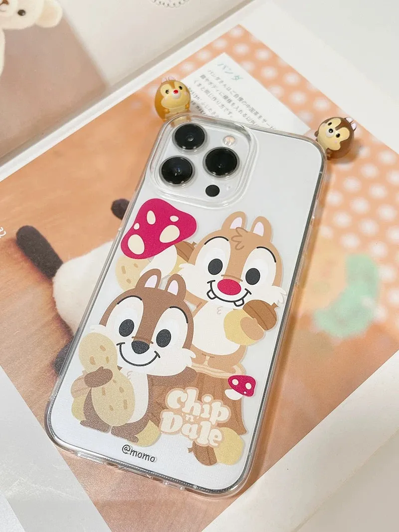 Cartoon Clip & Dale with Mushroom - iPhone Case 12 13 14 15 Pro Promax mini