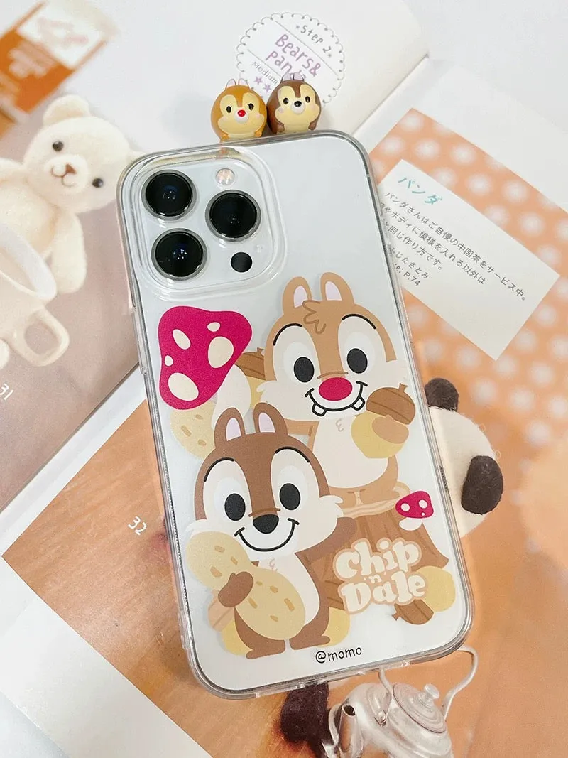 Cartoon Clip & Dale with Mushroom - iPhone Case 12 13 14 15 Pro Promax mini