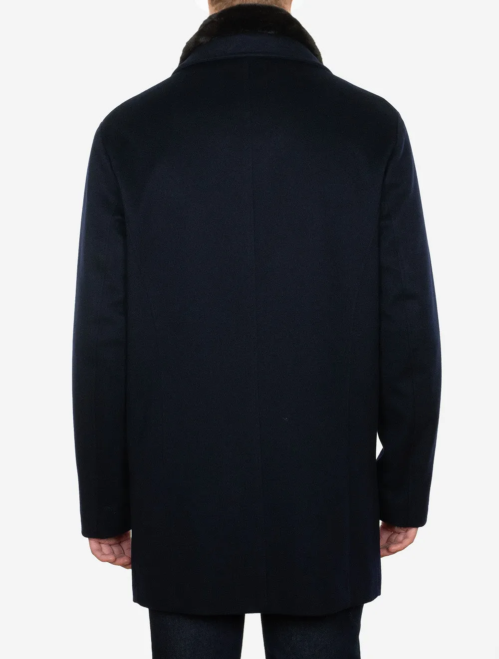 Cashmere Loropiana Strom System Coat Navy