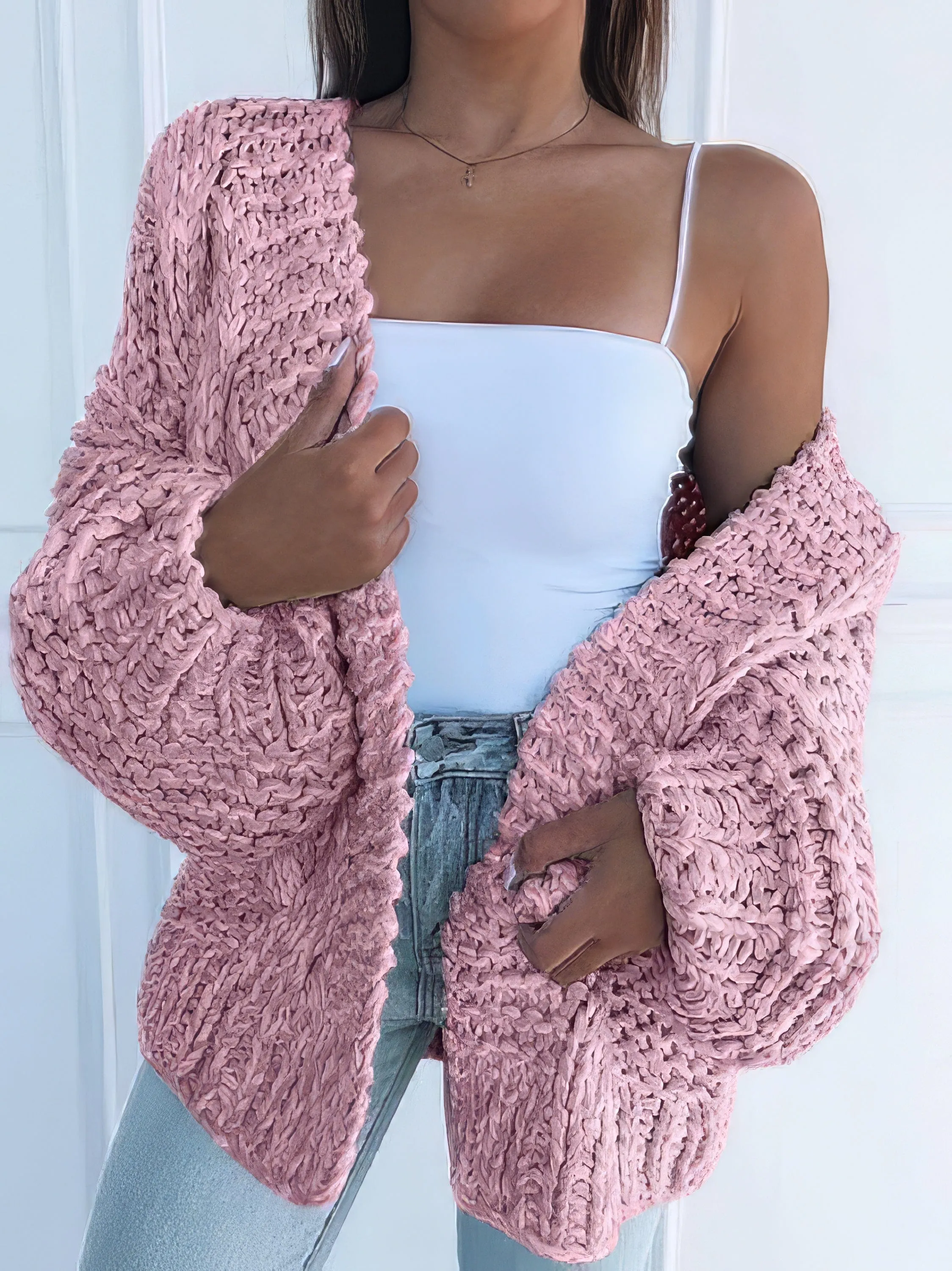 Casual Long Sleeve Knitted Cardigan