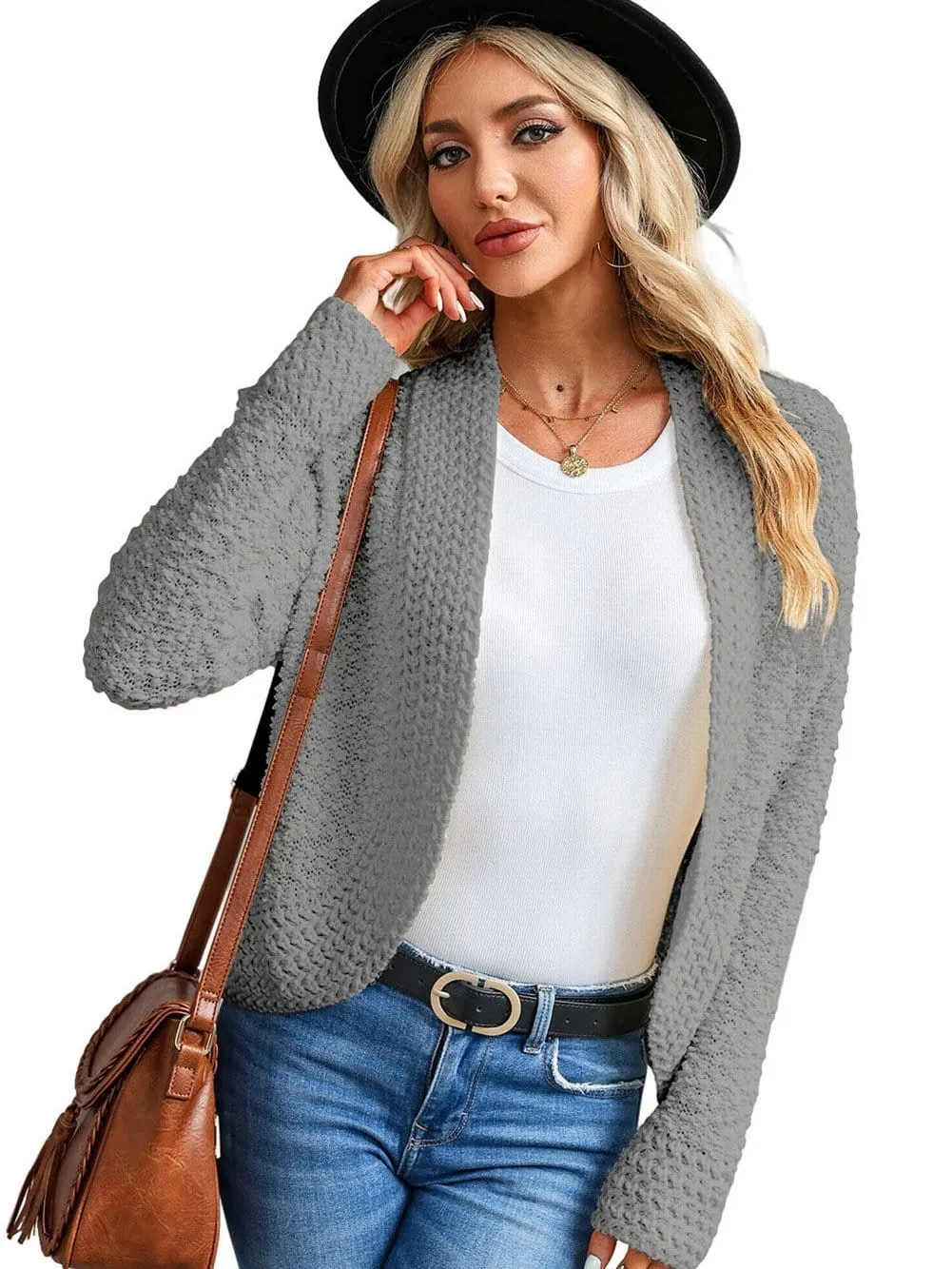 Casual Long Sleeve Knitted Cardigan