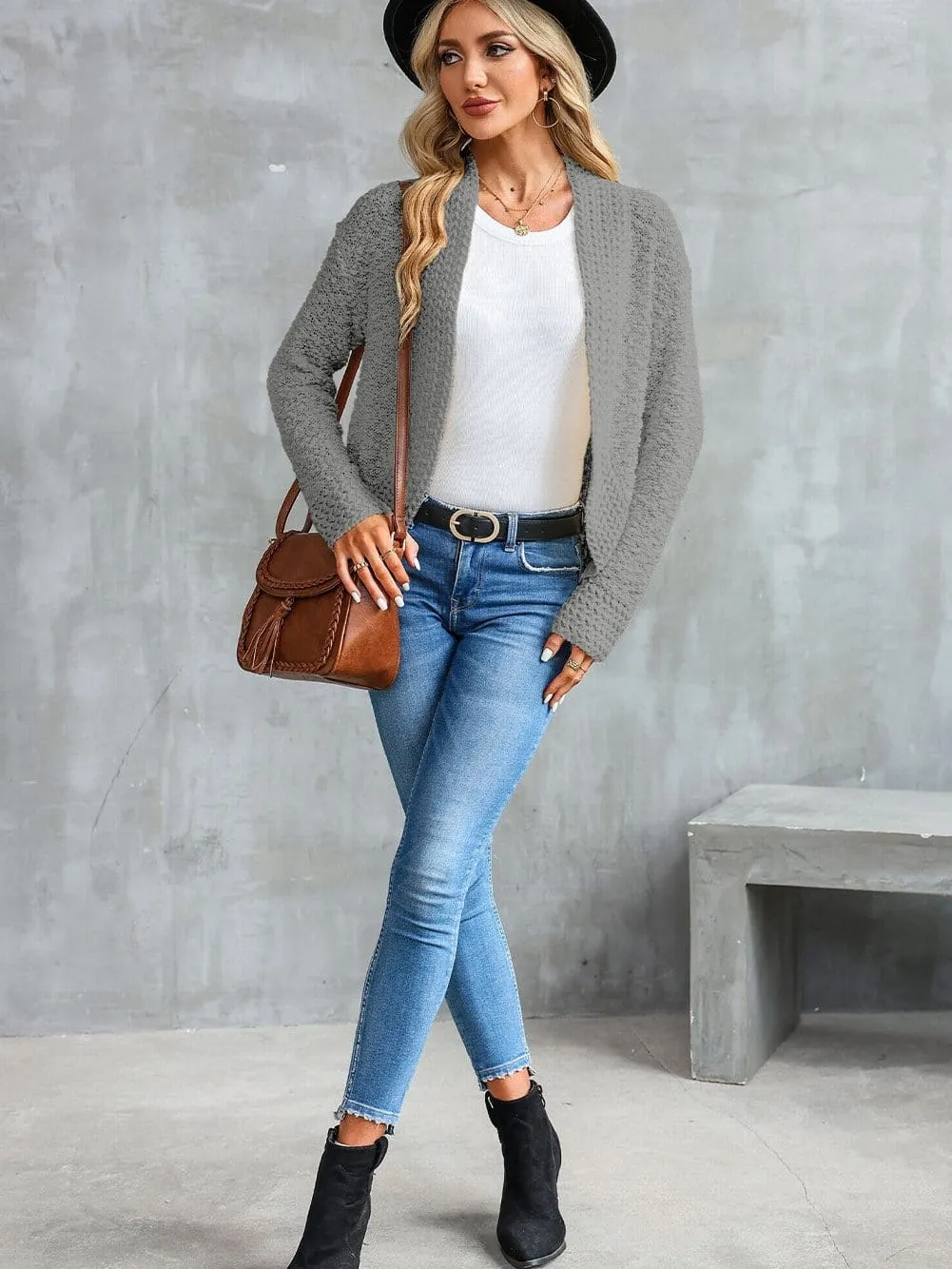 Casual Long Sleeve Knitted Cardigan