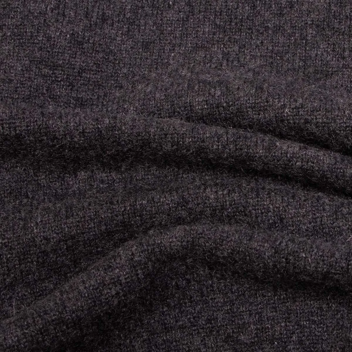 Charcoal Tobermorey 4ply V-Neck Cashmere Sweater