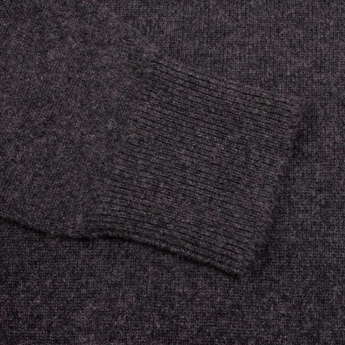 Charcoal Tobermorey 4ply V-Neck Cashmere Sweater