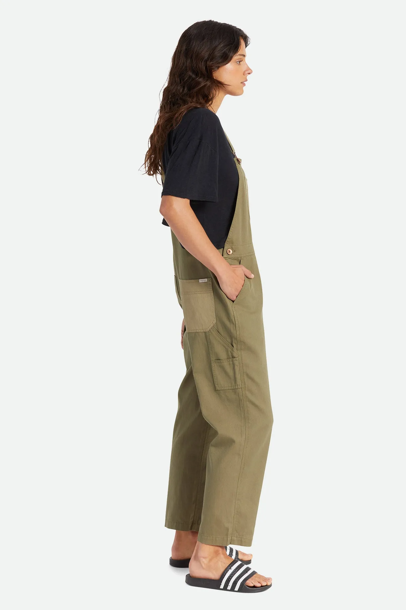 Christina Crop Overall - Military Olive