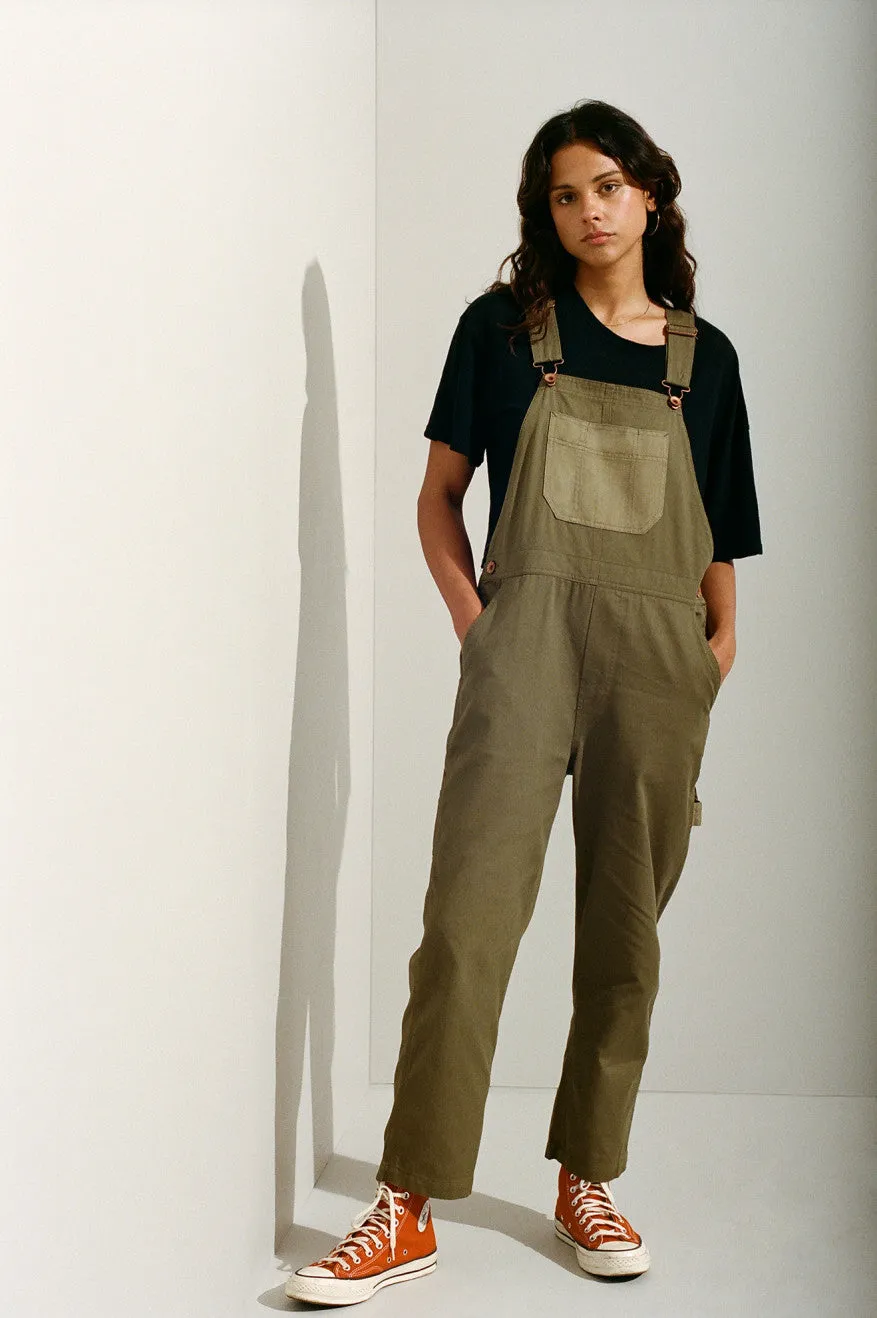 Christina Crop Overall - Military Olive