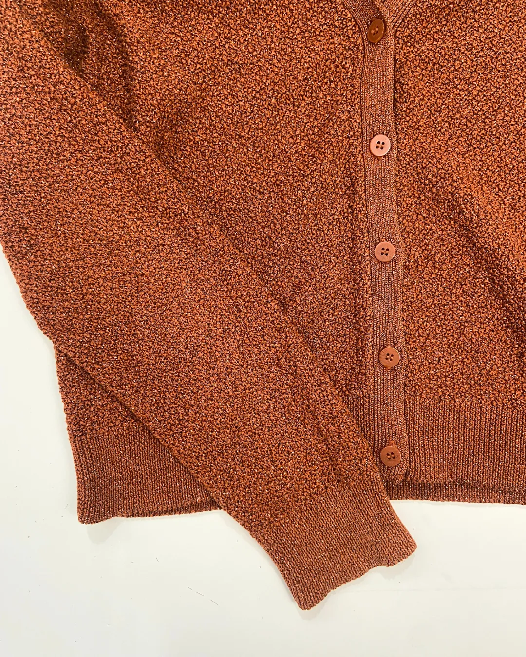 COS Rust Sparkle Cardigan Size M