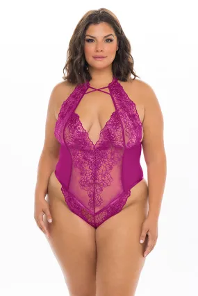 Curvy Abrielle Teddy - FESTIVAL FUCHSIA