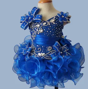 Custom Infant/toddler/baby/children/kids glitz Pageant Dress