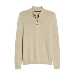 Custom Wool Cashmere Blend Knit Sweater with Button Detail – OEM/ODM Available