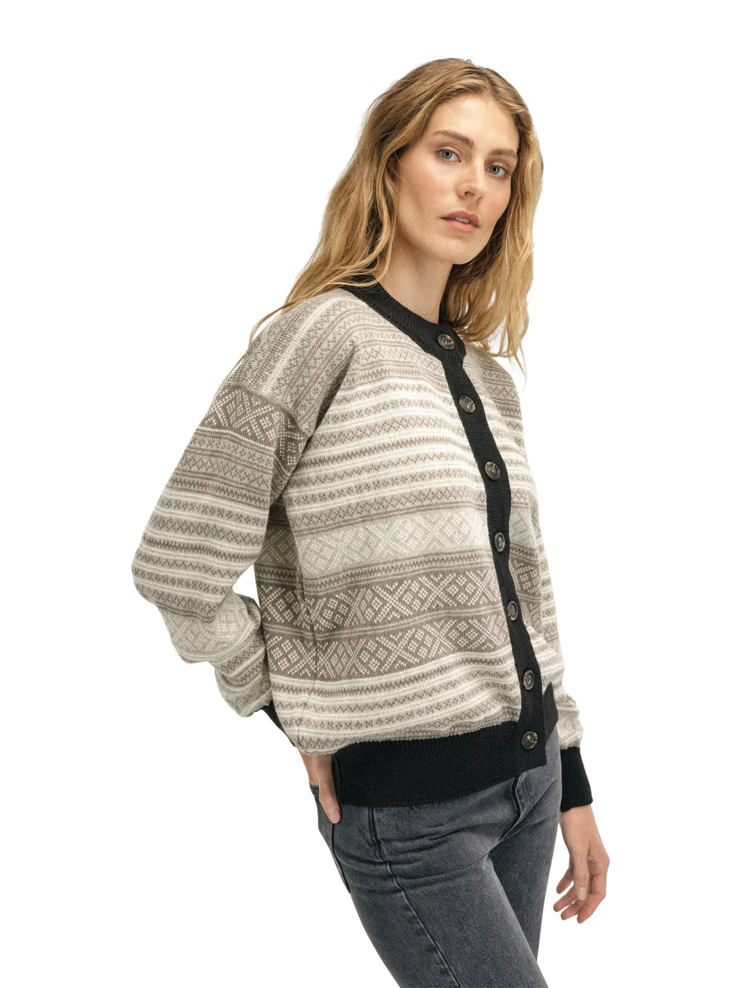 Dale of Norway | Skarpoy Cardigan | Women's | Sand/Mountainstone/Coffee