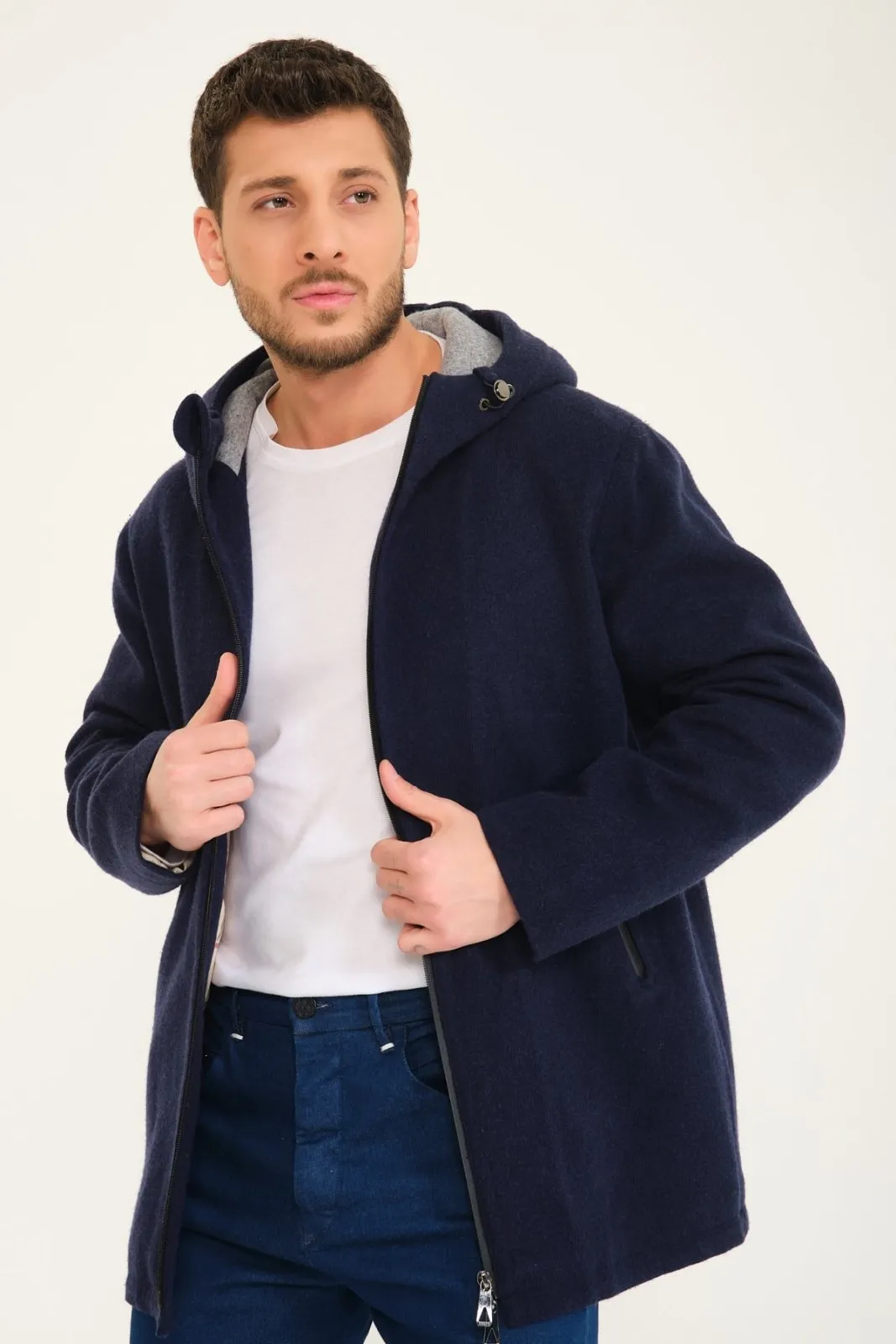 Dark Blue Cashmere Coat