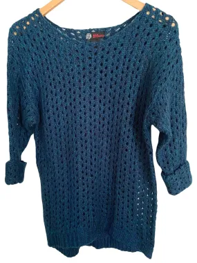 Dark Winter Teal Knit Pullover