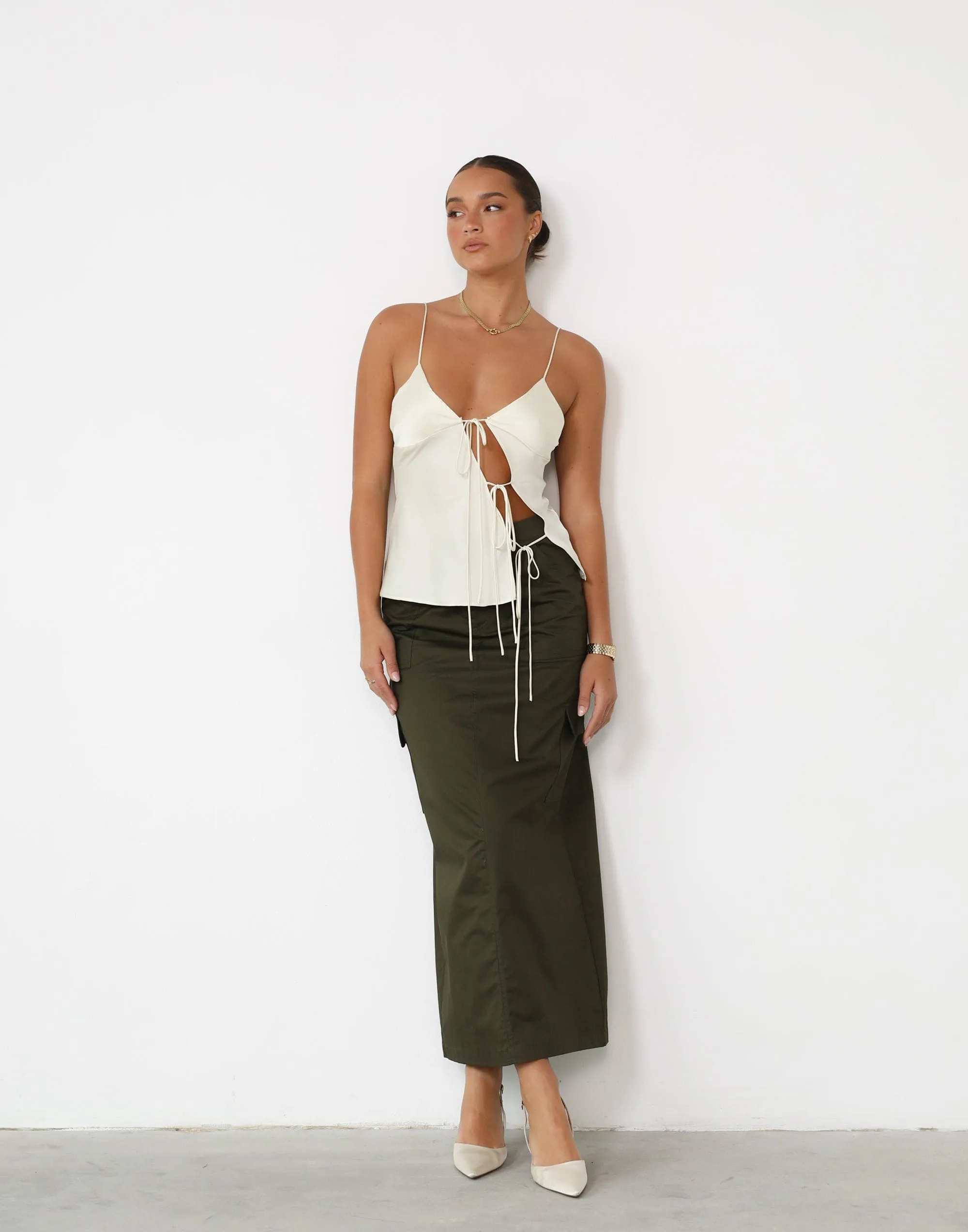 Deena Maxi Skirt (Burnt Olive)