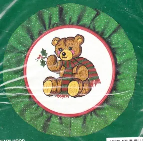 DIY Bucilla Teddy Bear Christmas Ornament Crewel Stitchery Kit