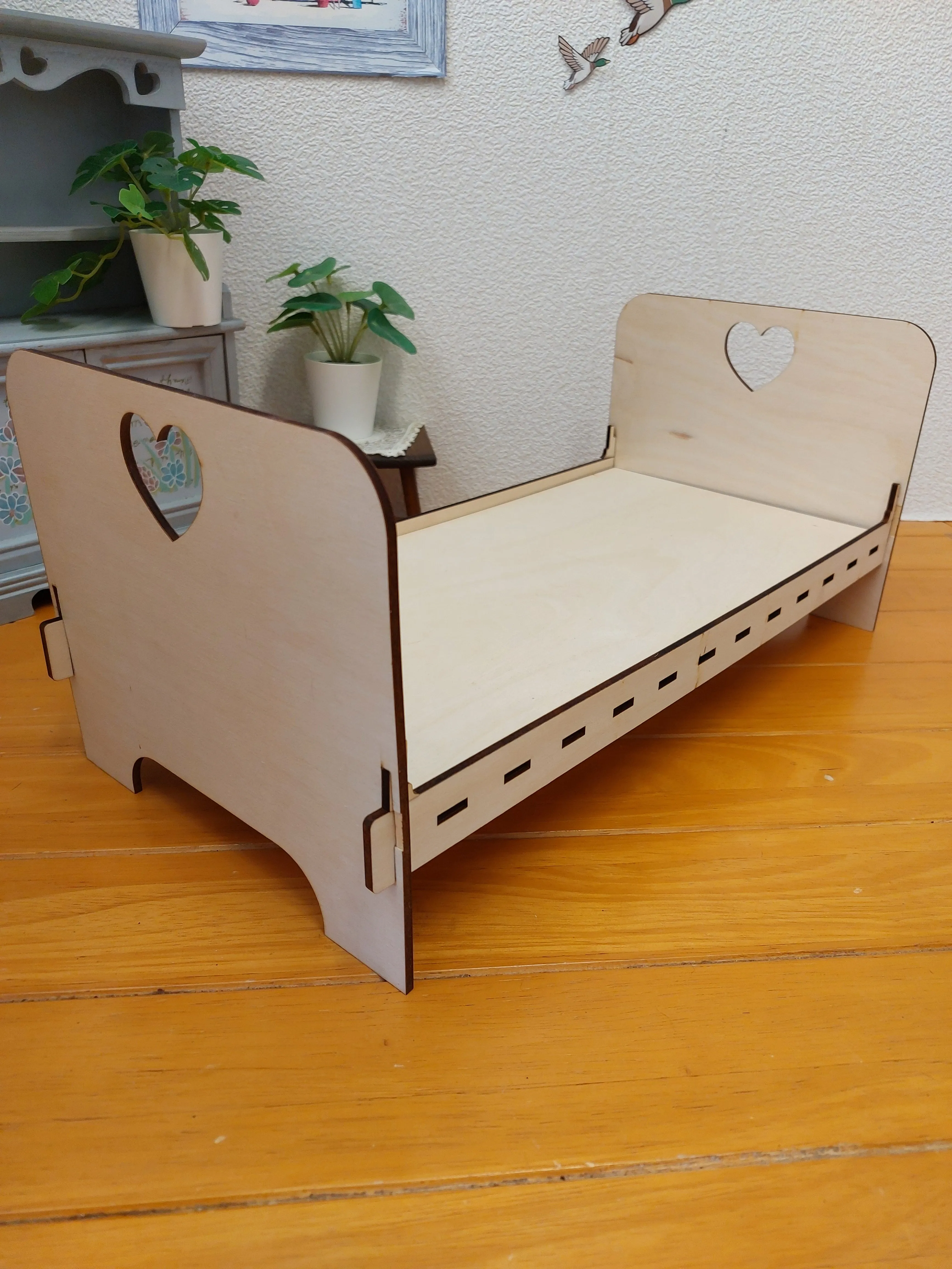 DIY Flat Pack Wooden Doll/Bear Bed - Laser Cut - 3 Design Options