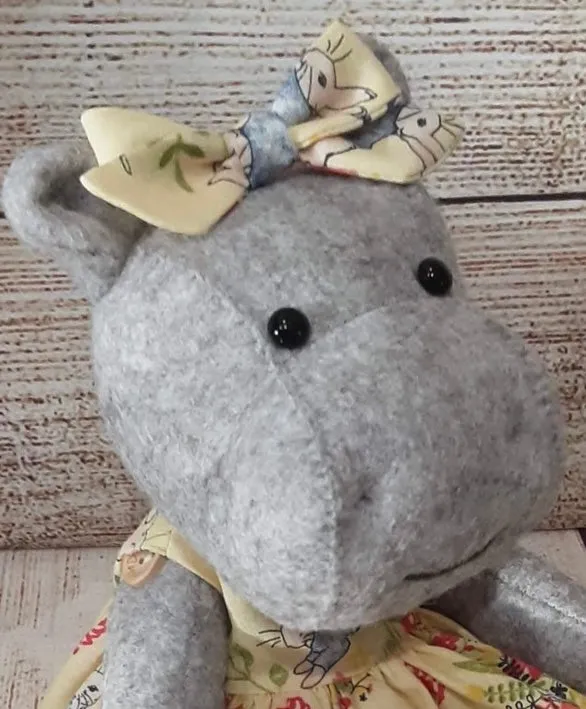 *DOWNLOAD* - Lulu Hippo Pattern and Instructions A4 - 26cm when made