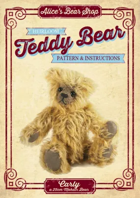 *DOWNLOAD* Teddy Bear Making A4 Pattern and Instructions - Carly - 25cm when made