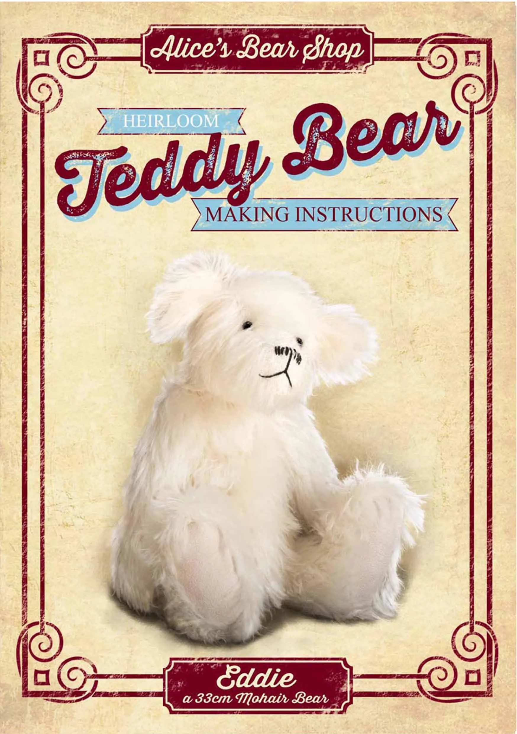 *DOWNLOAD* Teddy Bear Making A4 Pattern and Instructions - Eddie - 33cm when made